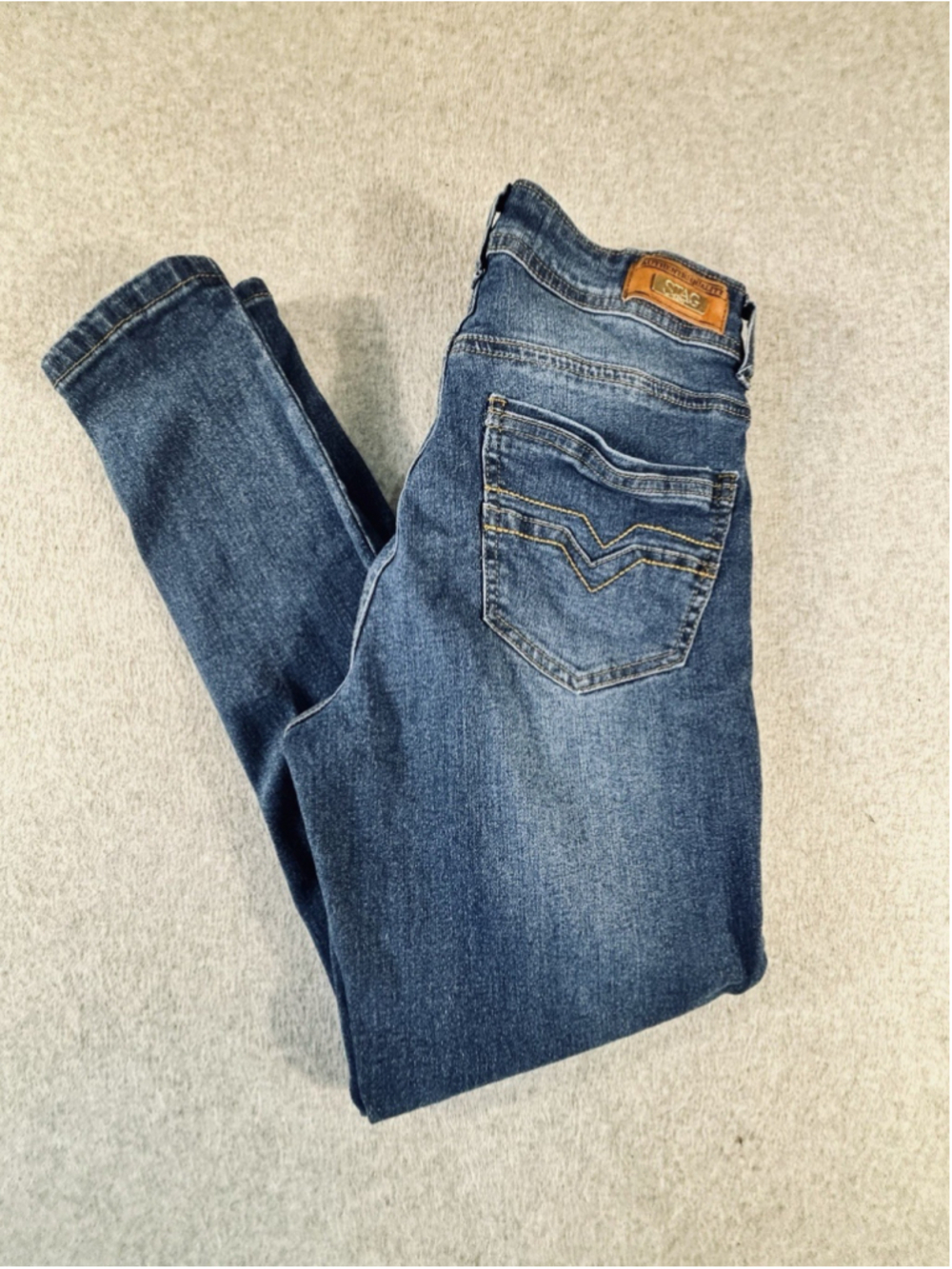 STAG Jeans Juniors Size 7/26 Blue Wash Skinny Stretch Denim Pants